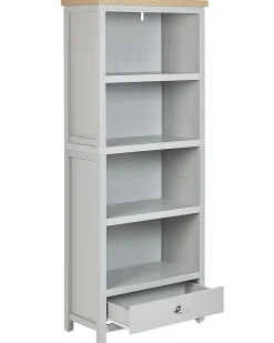 Regal Grau / Heller Holzfarbton 4 Facher Clio