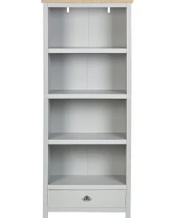 Regal Grau / Heller Holzfarbton 4 Facher Clio
