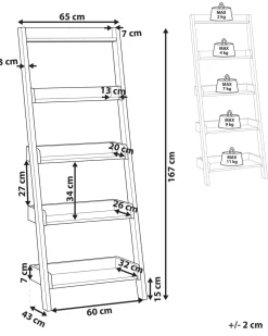 Regal Heller Holzfarbton 5 Facher Mobile Trio