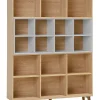 Regal Heller Holzfarbton / Grau 17 Facher Alloa