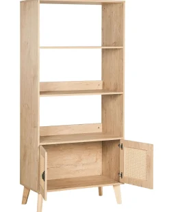 Regal Heller Holzfarbton Mit 3 Fachern Und Schrank Parton