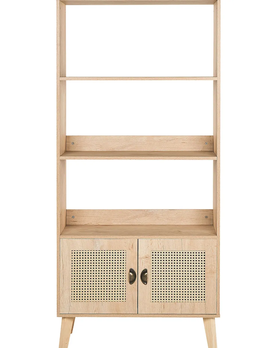 Regal Heller Holzfarbton Mit 3 Fachern Und Schrank Parton