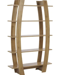 Regal Heller Holzfarbton 5 Facher Ovales Design 180 Cm Kener