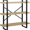Regal Heller Holzfarbton / Schwarz 3 Facher 111 X 111 X 35 Cm Timber
