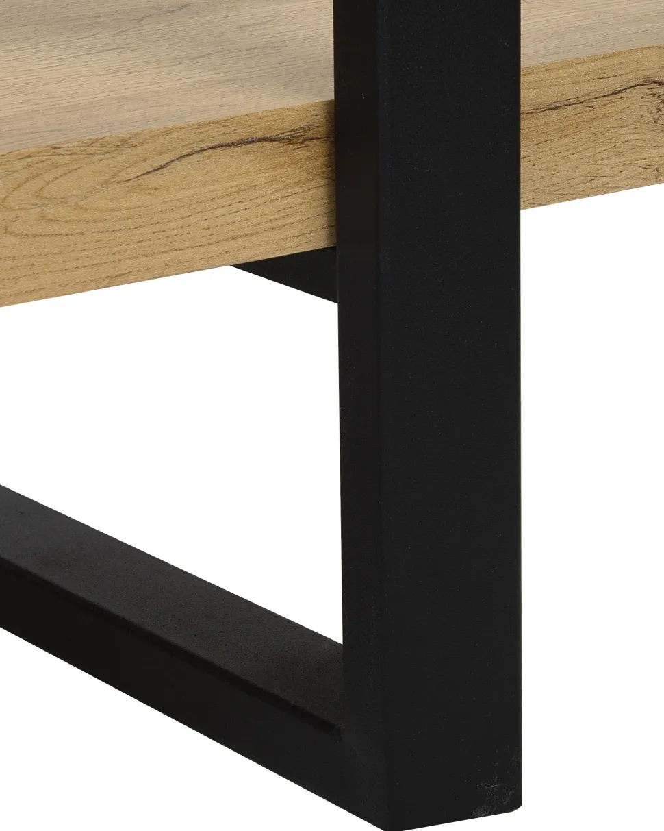 Regal Heller Holzfarbton / Schwarz 3 Facher 111 X 111 X 35 Cm Timber