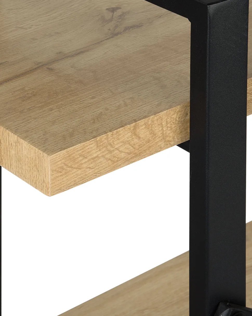 Regal Heller Holzfarbton / Schwarz 3 Facher 111 X 111 X 35 Cm Timber