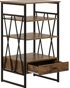 Regal Holzoptik Braun 3 Facher 1 Schublade Keene