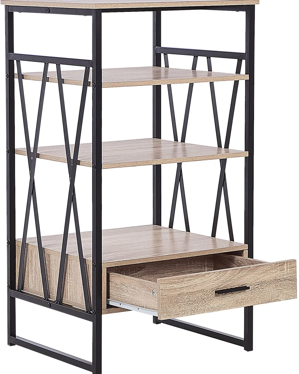 Regal Holzoptik Hellbraun 3 Facher 1 Schublade Keene