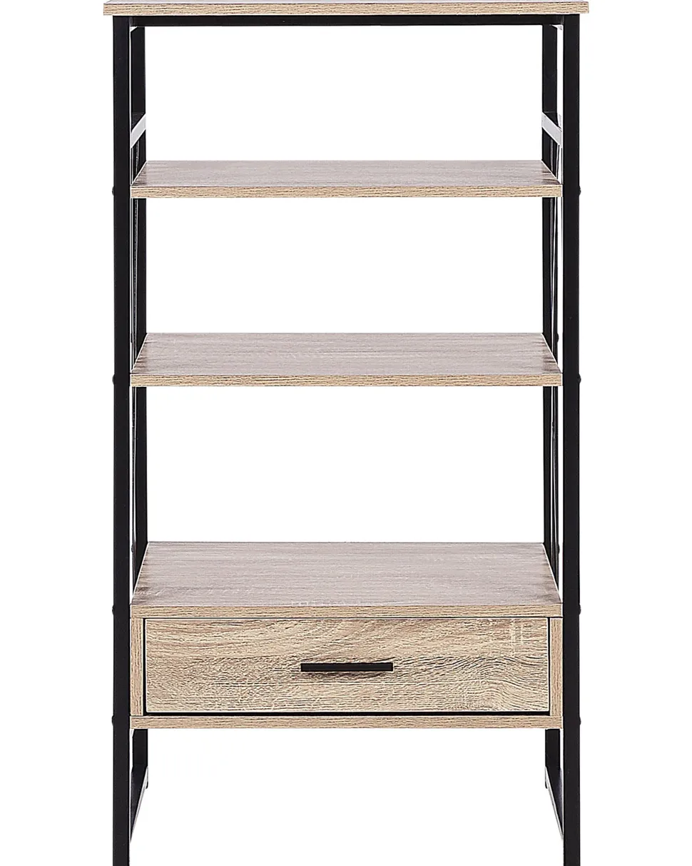 Regal Holzoptik Hellbraun 3 Facher 1 Schublade Keene