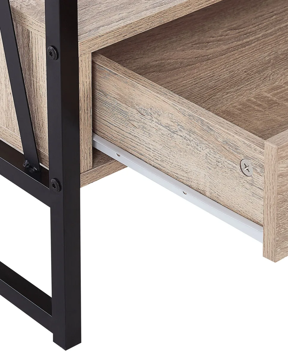 Regal Holzoptik Hellbraun 3 Facher 1 Schublade Keene