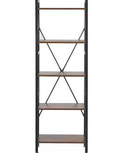 Regal Schwarz / Dunkler Holzfarbton 5 Facher Dale