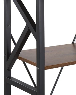 Regal Schwarz / Dunkler Holzfarbton 5 Facher Dale