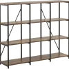 Regal Schwarz / Dunkler Holzfarbton 3 Facher Rhode