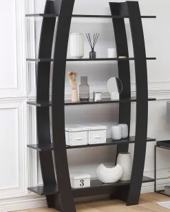 Regal Schwarz 5 Facher Ovales Design 180 Cm Kener