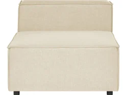 Right Hand 2 Seater Modular Linen Corner Sofa Beige Aprica