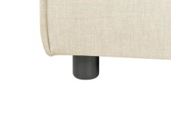 Right Hand 2 Seater Modular Linen Corner Sofa Beige Aprica