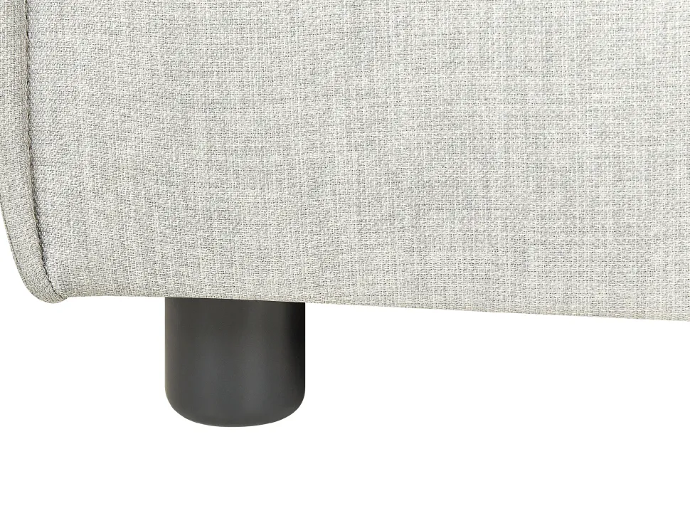 Right Hand 2 Seater Modular Linen Corner Sofa Grey Aprica