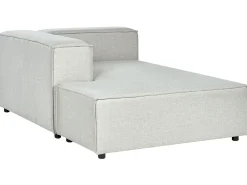 Right Hand 2 Seater Modular Linen Corner Sofa Grey Aprica