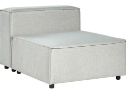 Right Hand 3 Seater Modular Linen Corner Sofa Grey Aprica