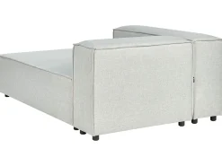Right Hand 3 Seater Modular Linen Corner Sofa Grey Aprica