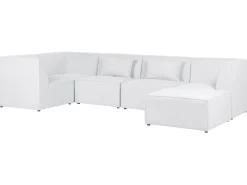 Right Hand 5 Seater Modular Jumbo Cord Corner Sofa With Ottoman Off White Lemvig