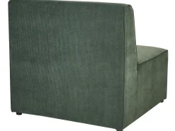 Right Hand 3 Seater Modular Jumbo Cord Corner Sofa With Ottoman Dark Green Lemvig