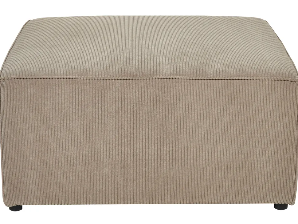 Right Hand 4 Seater Modular Jumbo Cord Corner Sofa With Ottoman Taupe Lemvig