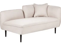 Right Hand Boucle Chaise Lounge Light Beige Chevannes