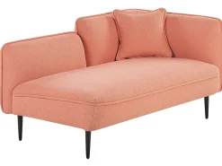 Right Hand Boucle Chaise Lounge Peach Pink Chevannes