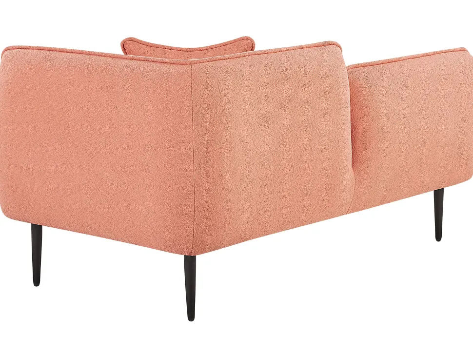 Right Hand Boucle Chaise Lounge Peach Pink Chevannes
