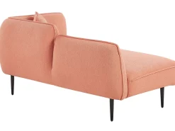 Right Hand Boucle Chaise Lounge Peach Pink Chevannes