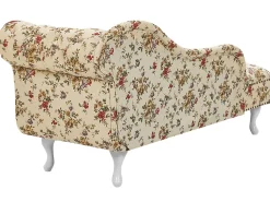 Right Hand Chaise Lounge Flower Print Beige Nimes