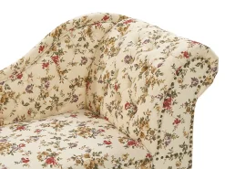 Right Hand Chaise Lounge Flower Print Beige Nimes