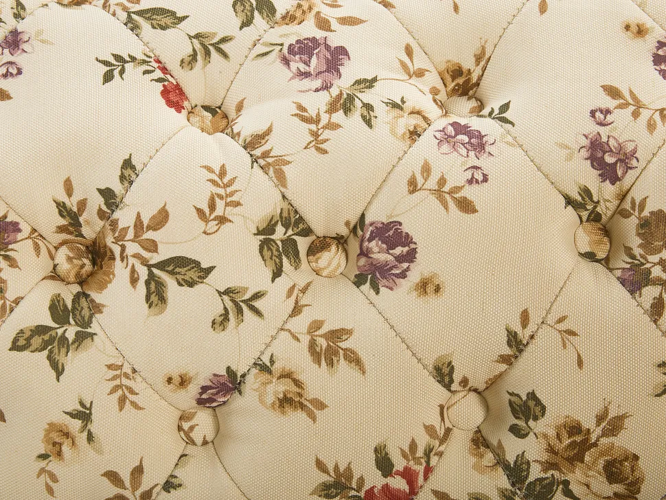 Right Hand Chaise Lounge Flower Print Beige Nimes