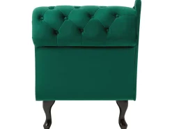 Right Hand Chaise Lounge Velvet Green Nimes
