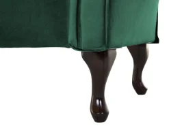 Right Hand Chaise Lounge Velvet Dark Green Lattes