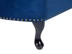 Right Hand Chaise Lounge Velvet Navy Blue Nimes
