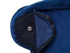 Right Hand Chaise Lounge Velvet Navy Blue Nimes