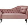 Right Hand Chaise Lounge Velvet Pink Lattes