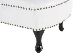 Right Hand Chaise Lounge Faux Leather White Nimes