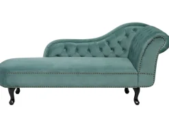 Right Hand Chaise Lounge Velvet Mint Green Nimes