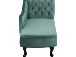 Right Hand Chaise Lounge Velvet Mint Green Nimes