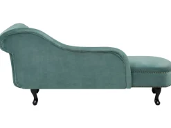 Right Hand Chaise Lounge Velvet Mint Green Nimes