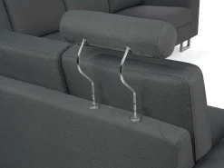 Right Hand Corner Fabric Sofa Dark Grey Stockholm