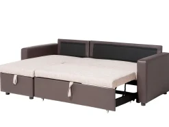 Right Hand Corner Fabric Sofa Bed Beige Tampere