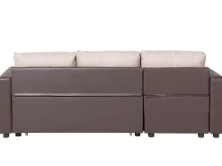 Right Hand Corner Fabric Sofa Bed Beige Tampere