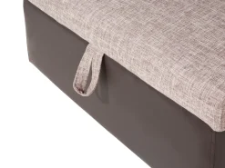 Right Hand Corner Fabric Sofa Bed Beige Tampere