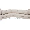 Right Hand Corner Fabric Sofa Beige Stockholm