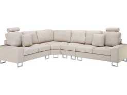 Right Hand Corner Fabric Sofa Beige Stockholm