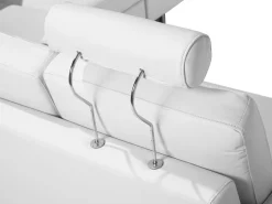 Right Hand Corner Leather Sofa White Stockholm